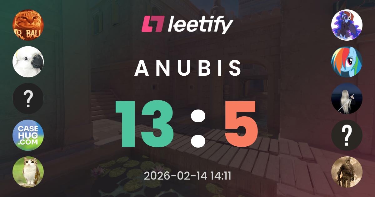 13 : 5 on Anubis – Leetify