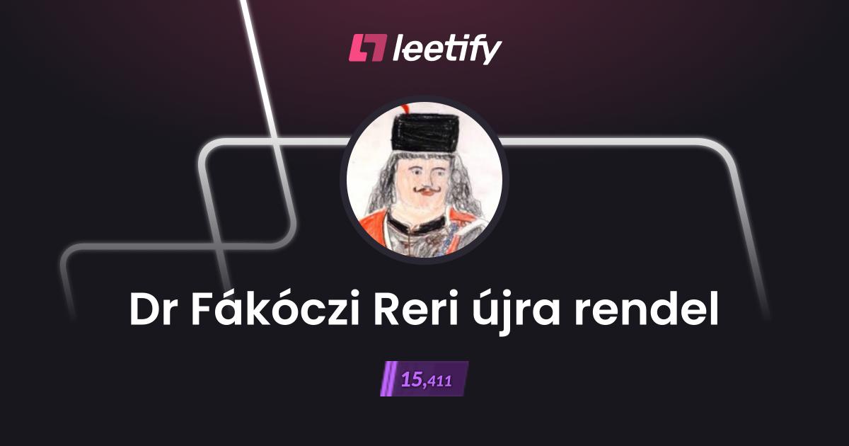 Dr Fákóczi Reri újra rendel - CS2 Stats and Player Profile - Leetify