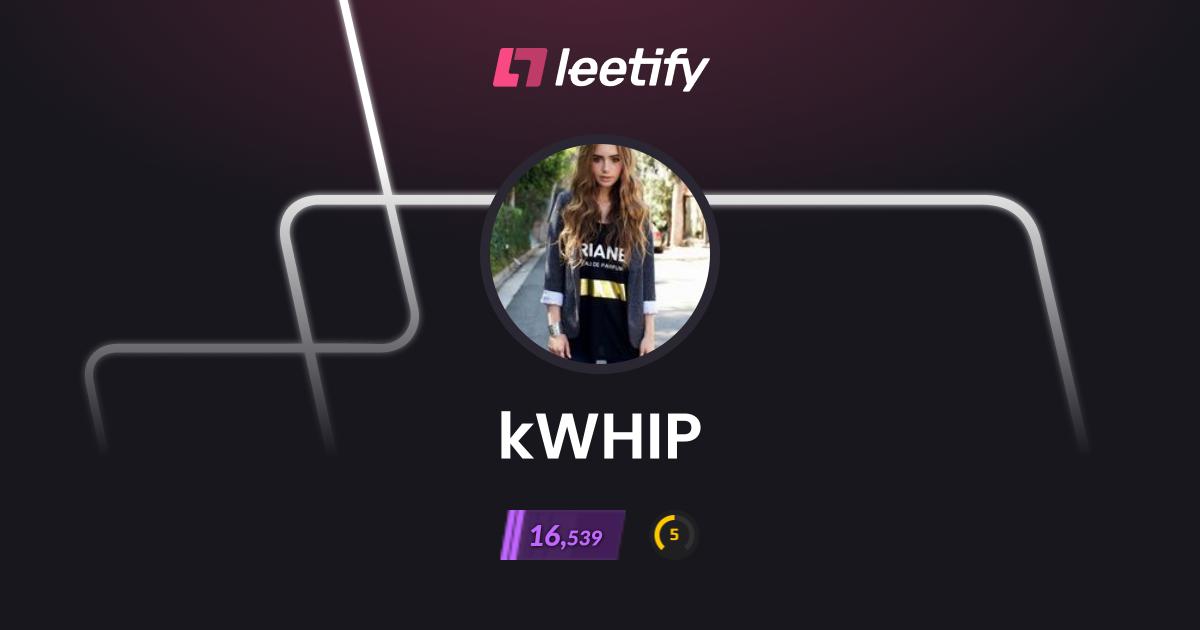 kWHIP - CS2 Stats and Player Profile - Leetify