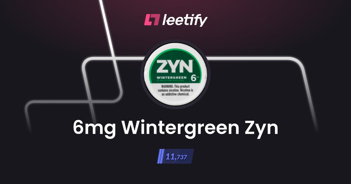 6mg Wintergreen Zyn - CS2 Stats and Player Profile - Leetify