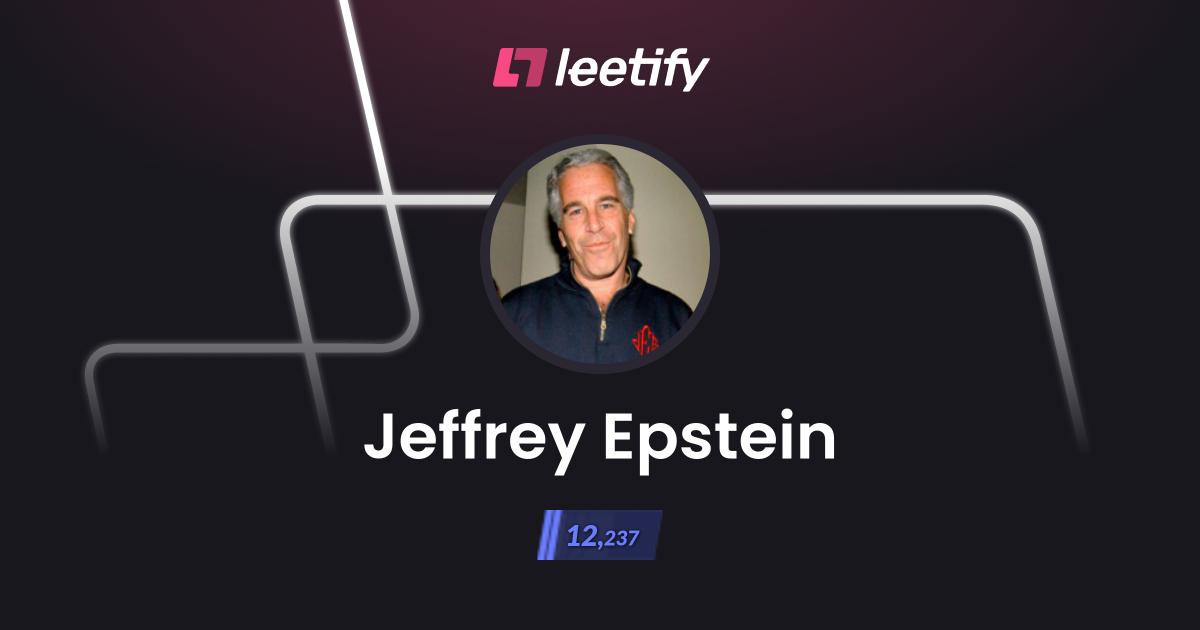 Jeffrey Epstein - CS2 Stats and Player Profile - Leetify