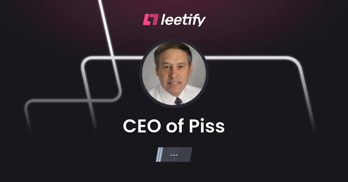 CEO of Piss - CS2 Stats and Player Profile - Leetify