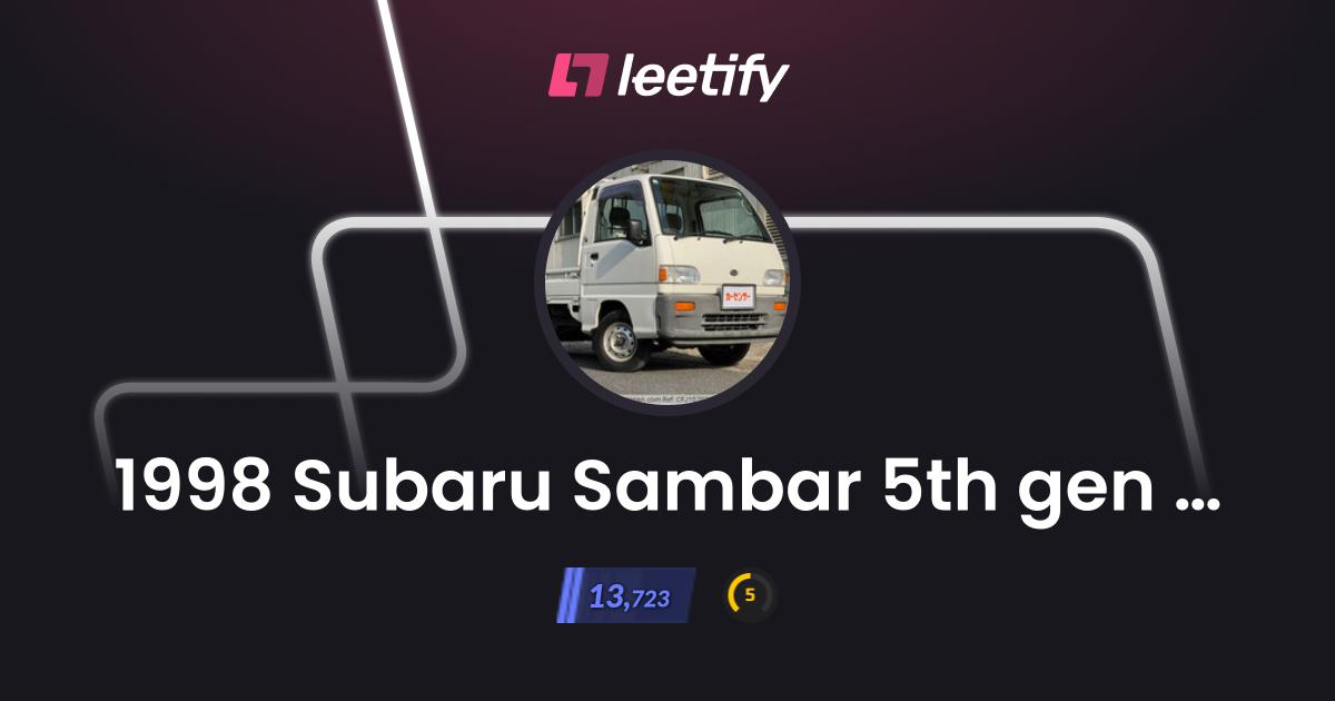 1998 Subaru Sambar 5th gen 660cc - CS2 Stats and Player Profile - Leetify