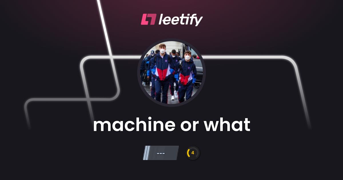 machine or what - CS2 Stats and Player Profile - Leetify