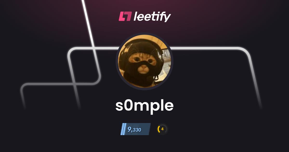s0mple – CS2 Stats and Player Profile – Leetify