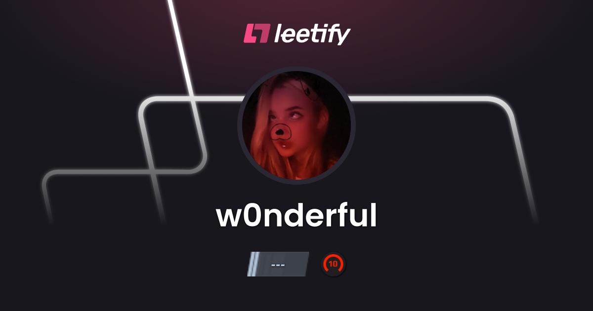 w0nderful - CS2 Stats and Player Profile - Leetify