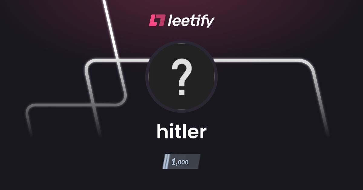 hitler - CS2 Stats and Player Profile - Leetify