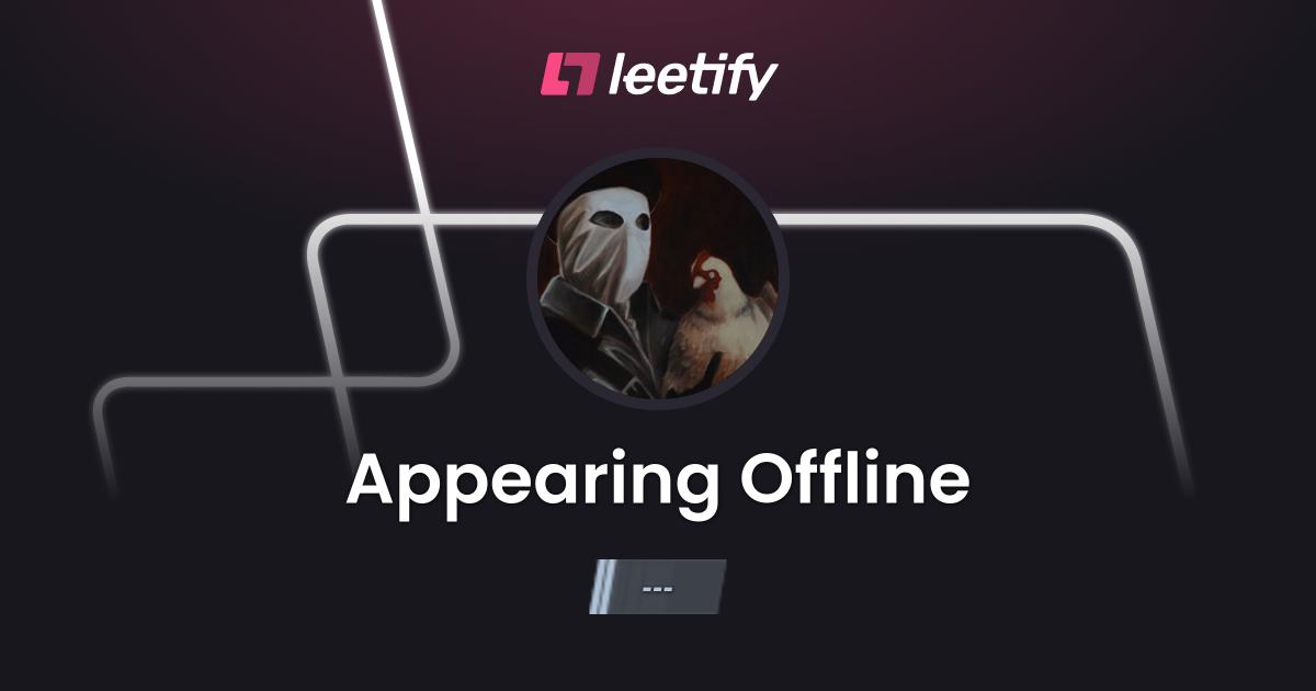 Appearing Offline – CS2 Stats and Player Profile – Leetify
