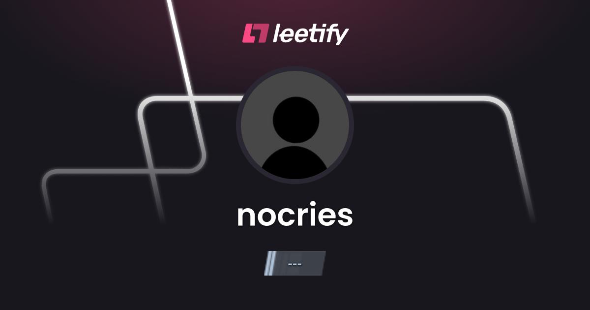 nocries - CS2 Stats and Player Profile - Leetify